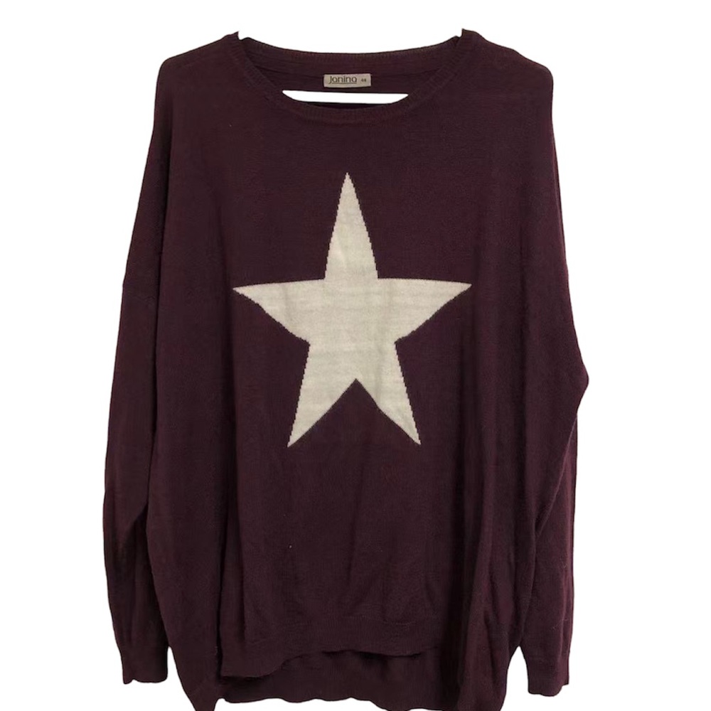 Janina women's Star Jumper/Sweater for ladies, 100% acrylic, Size 48